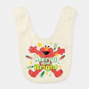 Elmo Merry and Bright Baby Bib