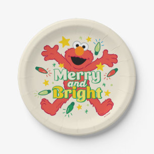 Elmo   Merry and Bright Paper Plates