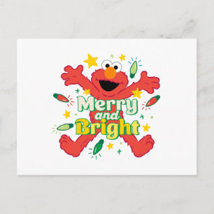 Elmo Merry and Bright Postcard