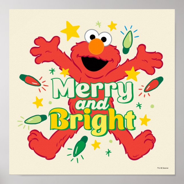 Elmo | Merry and Bright Poster (Front)