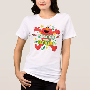 Elmo   Merry and Bright Tri-Blend Shirt