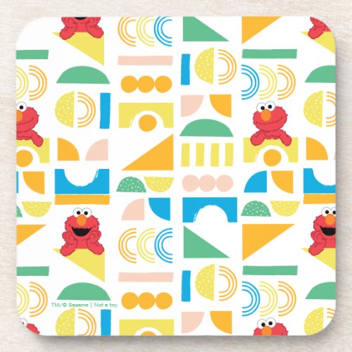 Elmo Minimalist Pattern Beverage Coaster