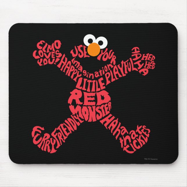 Elmo Pattern Fill Mouse Pad (Front)