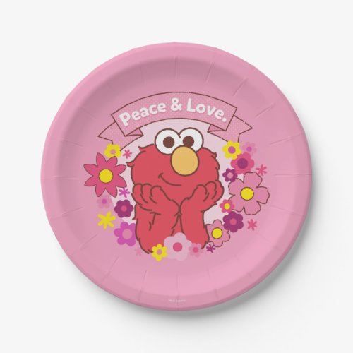 Elmo  Peace  Love Paper Plates