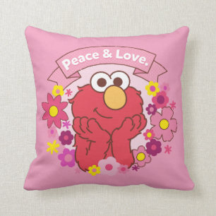 Elmo Peace & Love Throw Pillow