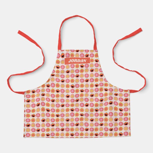 Elmo Pom-Pom Pattern Apron (Front)