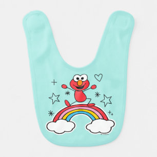 Elmo Rainbow Doodley Graphic Baby Bib