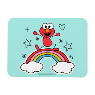Elmo Rainbow Doodley Graphic Magnet