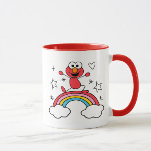 Elmo Rainbow Doodley Graphic Mug