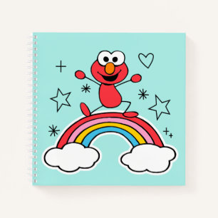Elmo Rainbow Doodley Graphic Notebook