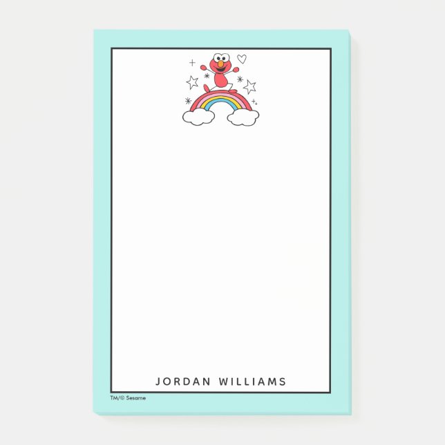 Elmo Rainbow Doodley Graphic Post-it Notes (Front)