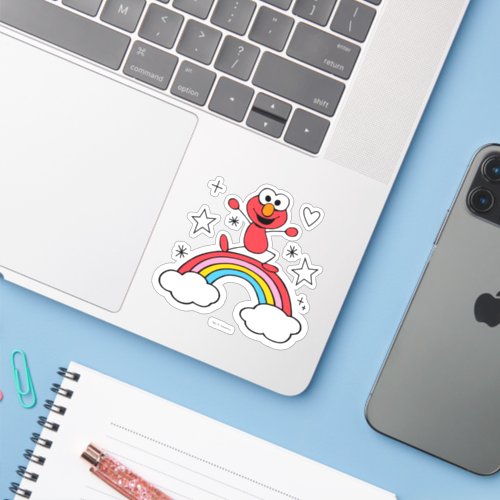 Elmo Rainbow Doodley Graphic Sticker