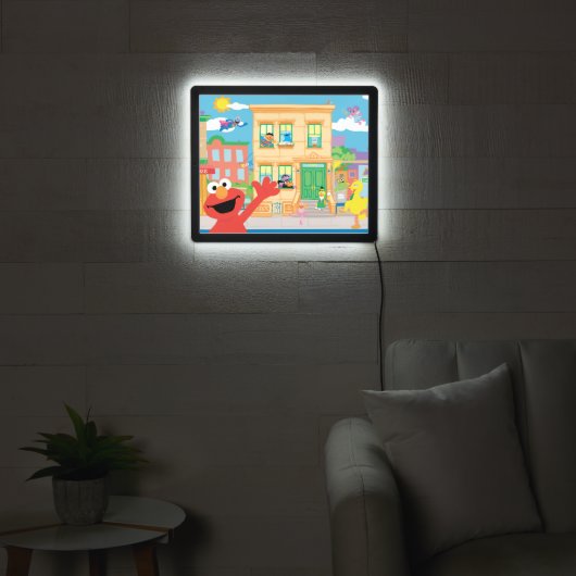 Elmo Sesame Street Scene LED Sign (Living Room)