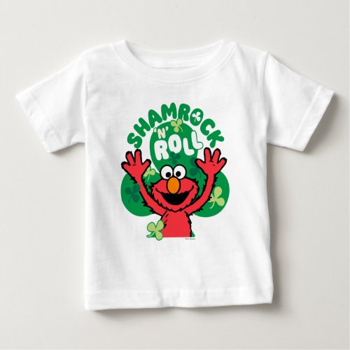 Elmo  Shamrock N Roll Baby T_Shirt