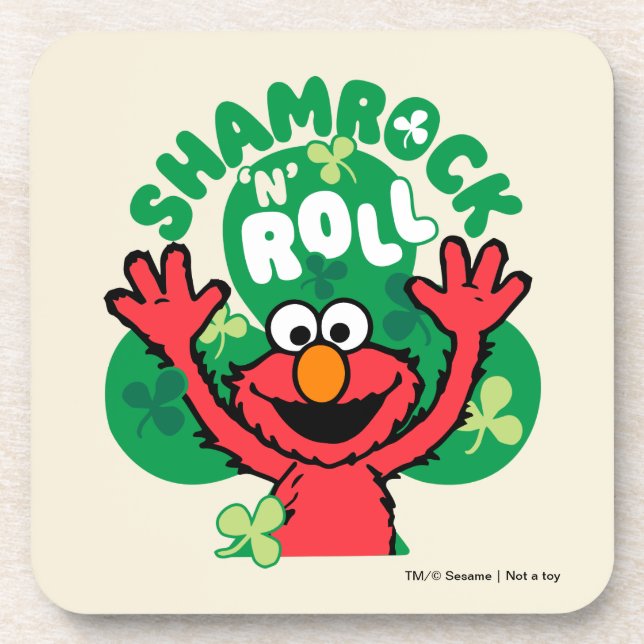 Elmo | Shamrock 'N' Roll Beverage Coaster (Front)