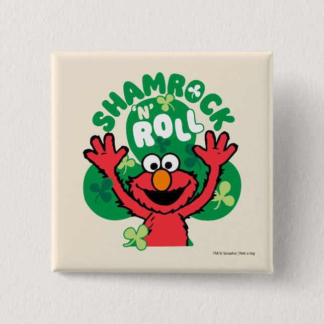 Elmo | Shamrock 'N' Roll Button (Front)