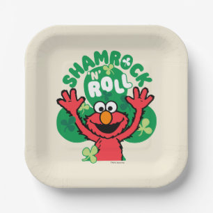 Elmo   Shamrock 'N' Roll Paper Plates