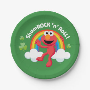 Elmo   Shamrock 'n' Roll Rainbow Paper Plates