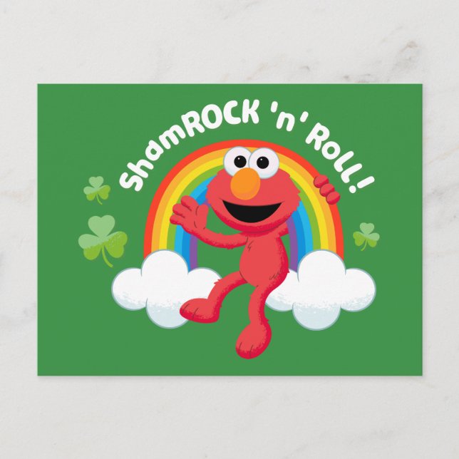 Elmo | Shamrock 'n' Roll Rainbow Postcard (Front)
