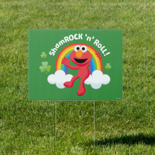 Elmo Shamrock 'n' Roll Rainbow Sign