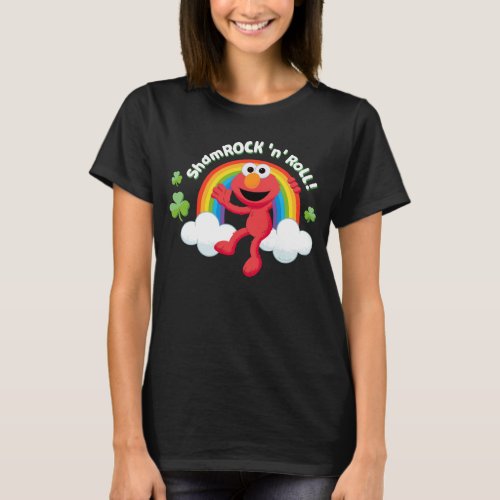 Elmo  Shamrock n Roll Rainbow T_Shirt