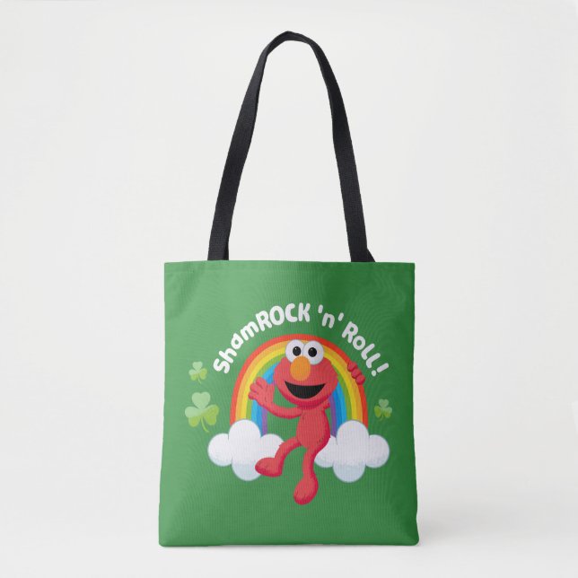 Elmo | Shamrock 'n' Roll Rainbow Tote Bag (Front)