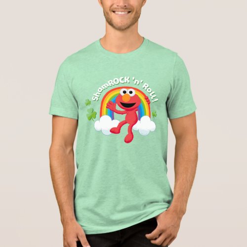 Elmo  Shamrock n Roll Rainbow Tri_Blend Shirt