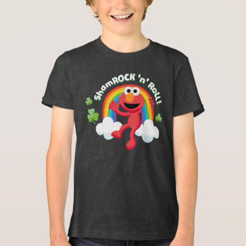 Elmo  Shamrock n Roll Rainbow Tri_Blend Shirt