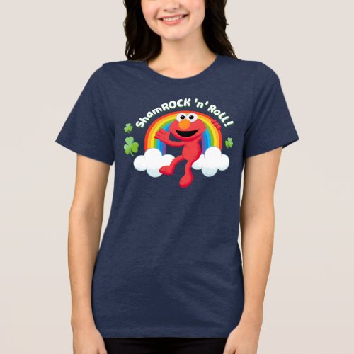 Elmo  Shamrock n Roll Rainbow Tri_Blend Shirt