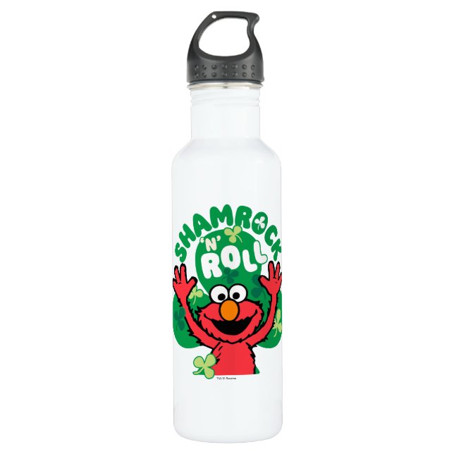 Elmo | Shamrock 'N' Roll Stainless Steel Water Bottle (Front)