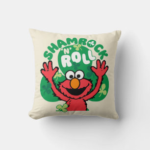 Elmo Shamrock 'N' Roll Throw Pillow