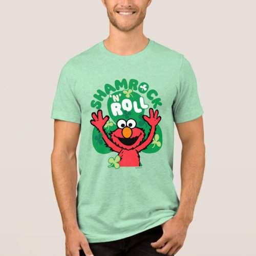 Elmo  Shamrock N Roll Tri_Blend Shirt