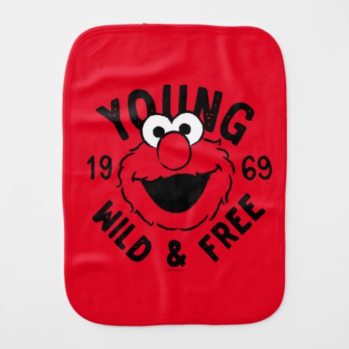 Elmo Skate Logo _ Young Wild  Free 1969 Baby Burp Cloth