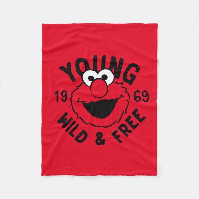 Elmo Skate Logo - Young, Wild & Free 1969 Fleece Blanket (Front)