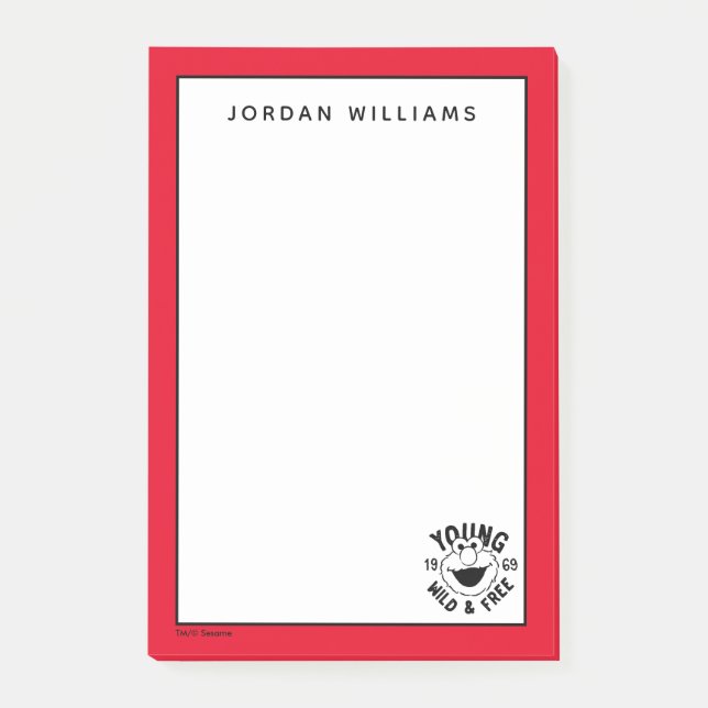 Elmo Skate Logo - Young, Wild & Free 1969 Post-it Notes (Front)