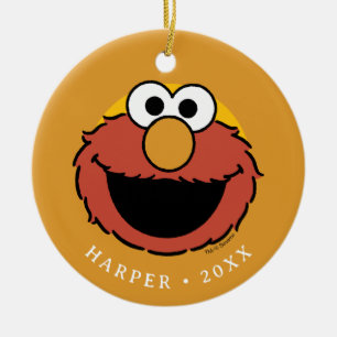 Elmo Smiling Face Ceramic Ornament