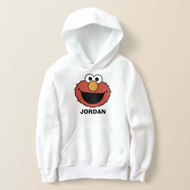Elmo Smiling Face Hoodie (Laydown)