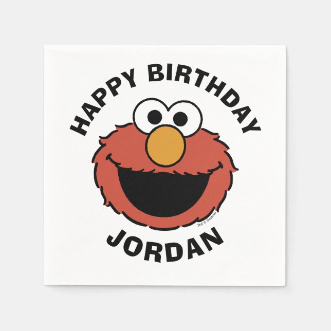 Elmo Smiling Face Napkins (Front)