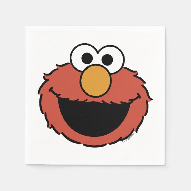 Elmo Smiling Face Napkins (Front)