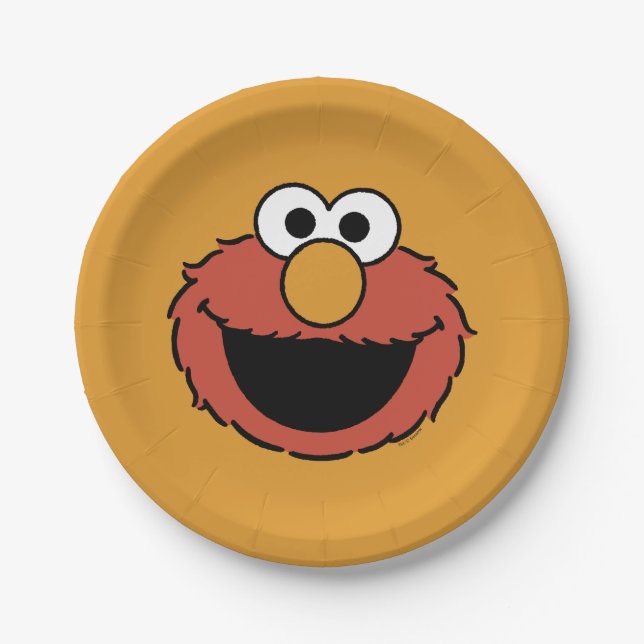 Elmo Smiling Face Paper Plates (Front)