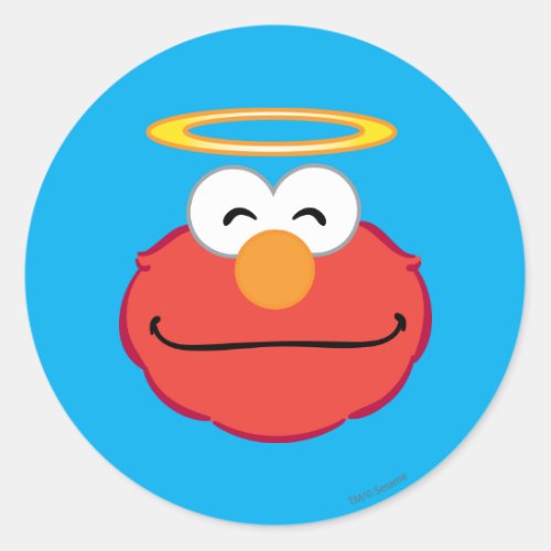 Elmo Smiling Face with Halo Classic Round Sticker