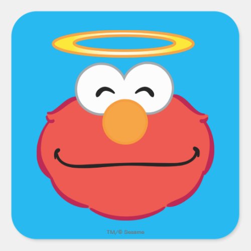 Elmo Smiling Face with Halo Square Sticker