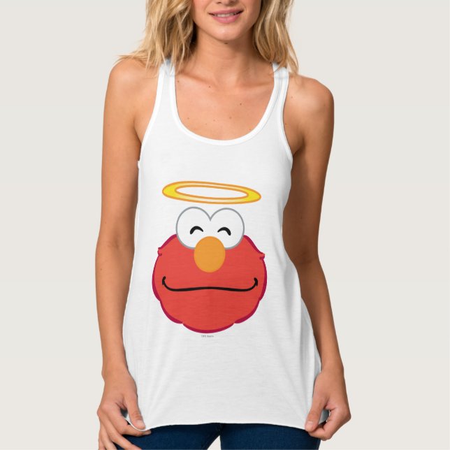 Elmo Smiling Face with Halo Tank Top (Front)