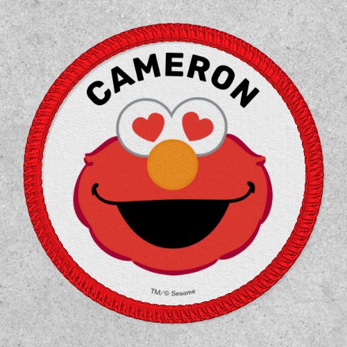 Elmo Smiling Face with Heart_Shaped Eyes Patch