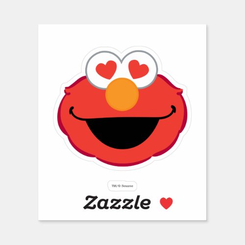 Elmo Smiling Face with Heart_Shaped Eyes Sticker