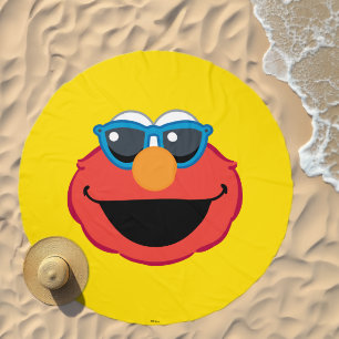 Elmo  Smiling Face with Sunglasses Beach Towel