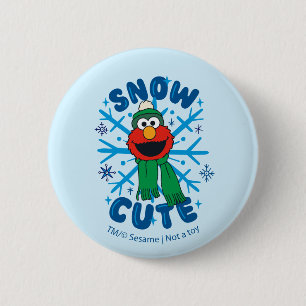 Elmo Snow Cute Button