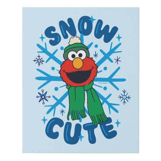 Elmo Snow Cute Faux Canvas Print (Front)