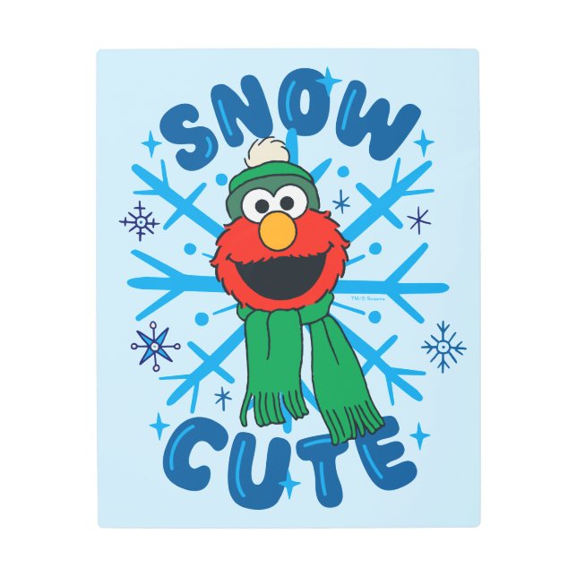 Elmo Snow Cute Metal Print (Front)