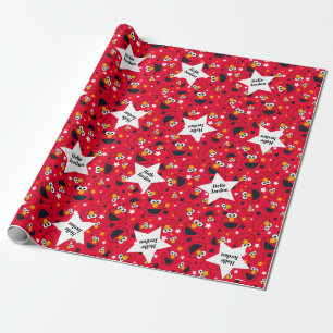 Elmo   So Silly Star Pattern Wrapping Paper